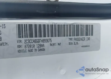 2015 Chrysler 300 300S from USA, damaged, VIN 2C3CCABG6FH893675